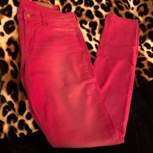 H&M red skinny jeans size 10
